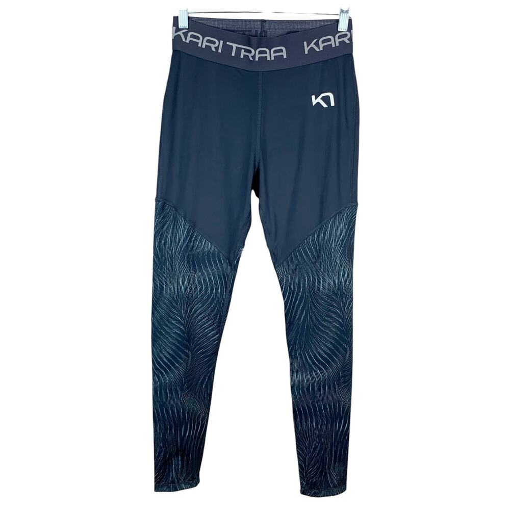 Kari Traa Navy Blue Patterned Leggings
